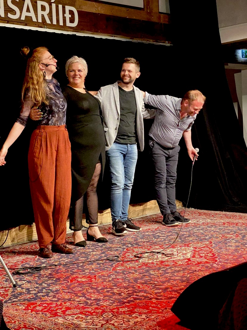 Curtain call with the crew